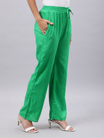 Thumbnail for Souchii Green Liva Palazzos - Distacart