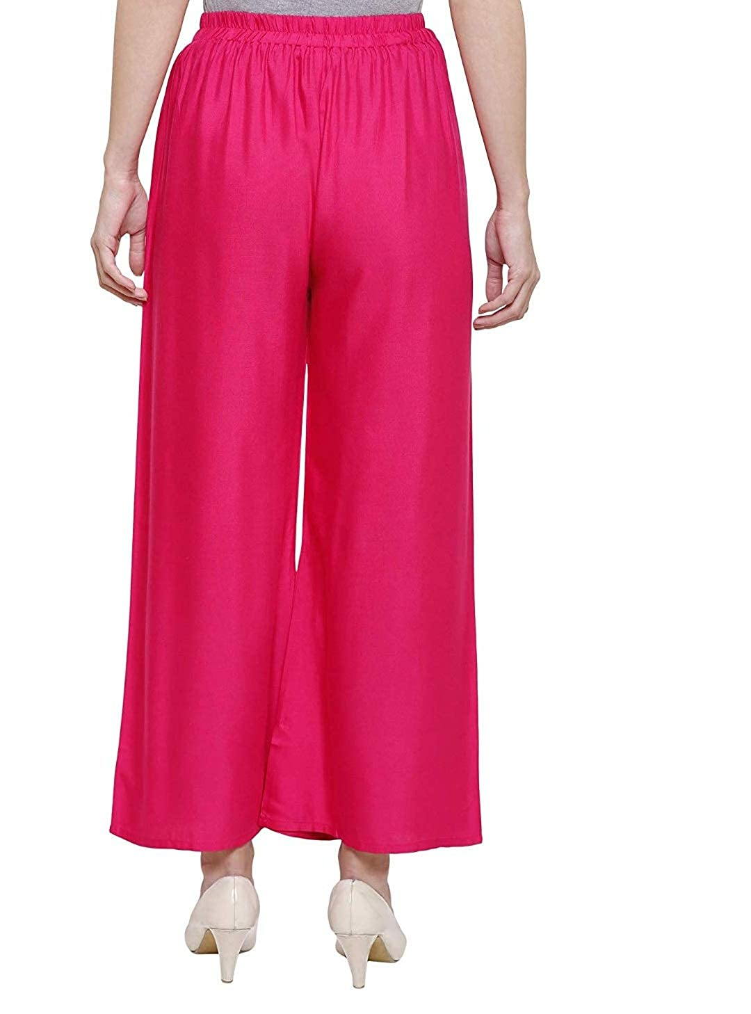 PAVONINE Rani Color Straight Fit Rayon Fabric Palazzo For Women - Distacart