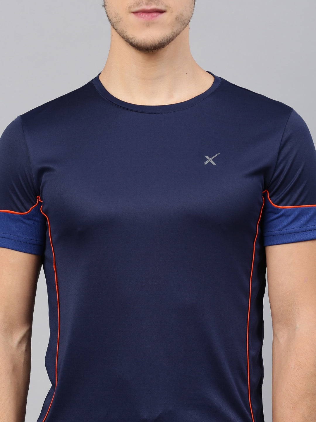 HRX by Hrithik Roshan Men Blue Solid Round Neck RAPID-DRY T-Shirt - Distacart