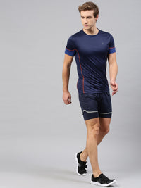 Thumbnail for HRX by Hrithik Roshan Men Blue Solid Round Neck RAPID-DRY T-Shirt - Distacart
