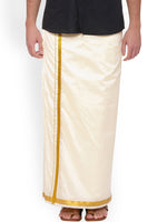 Thumbnail for Sethukrishna Cream Solid Readymade Dhoti - Distacart