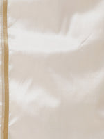 Thumbnail for Sethukrishna Men Cream Solid Double Layer Readymade Dhoti With Pocket - Distacart