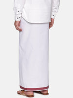 Thumbnail for Sethukrishna Men White Solid Dhoti - Distacart
