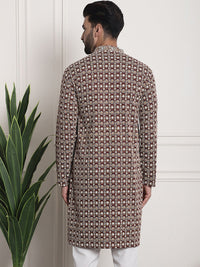 Thumbnail for Sojanya Geometric Embroidered Mandarin Collar Kurta - Distacart