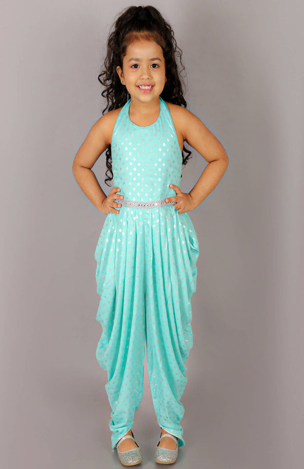 Lil Drama Fusion Fair Girls Blue Dhoti Jumper - Distacart