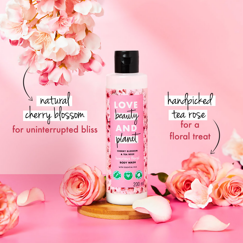 Love Beauty And Planet Cherry Blossom & Tea Rose Body Wash - Distacart