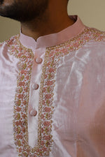 Thumbnail for Light Coral Designer Men's Kurta by Hilo Designs - Distacart