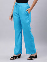 Thumbnail for Souchii Blue Liva Ethnic Palazzos - Distacart