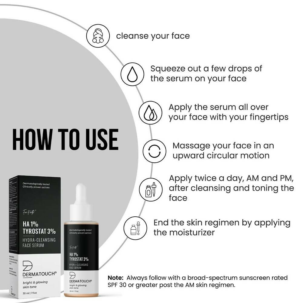 Dermatouch HA 1%, Tyrostat 3% Hydra-Cleansing Face Serum - Distacart