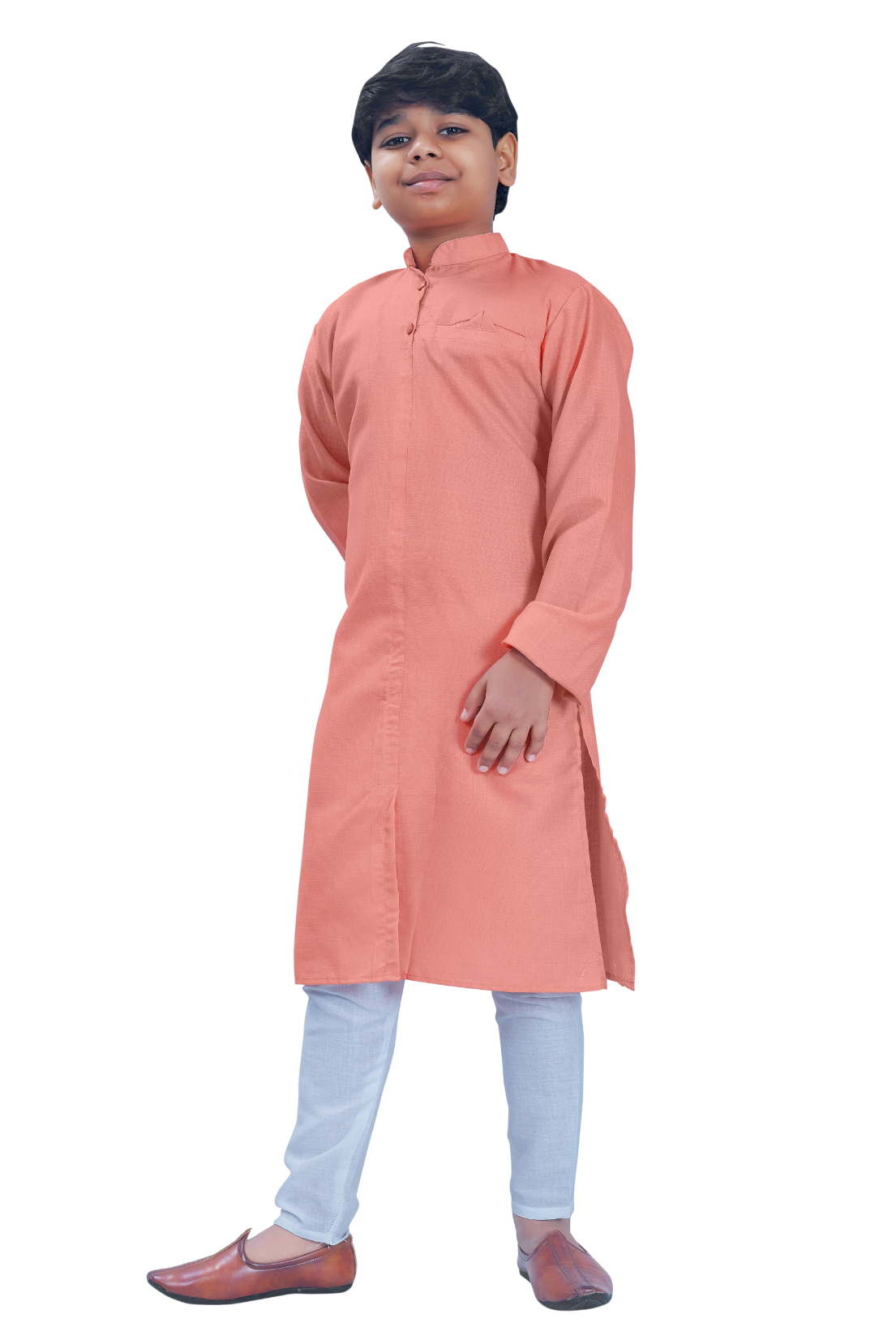 DEIANA'S Casual Designer Kurta Pyjama Set For Boys And kids (Peach) - Distacart