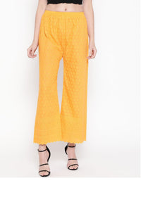Thumbnail for PAVONINE Yellow Color Full Chikankari Rayon Fabric Sharara For Women - Distacart
