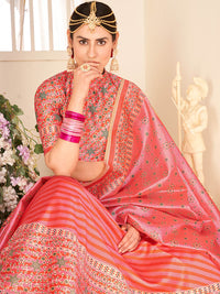 Thumbnail for Myra Multicolour Digital Printed Designer Lehenga - Distacart