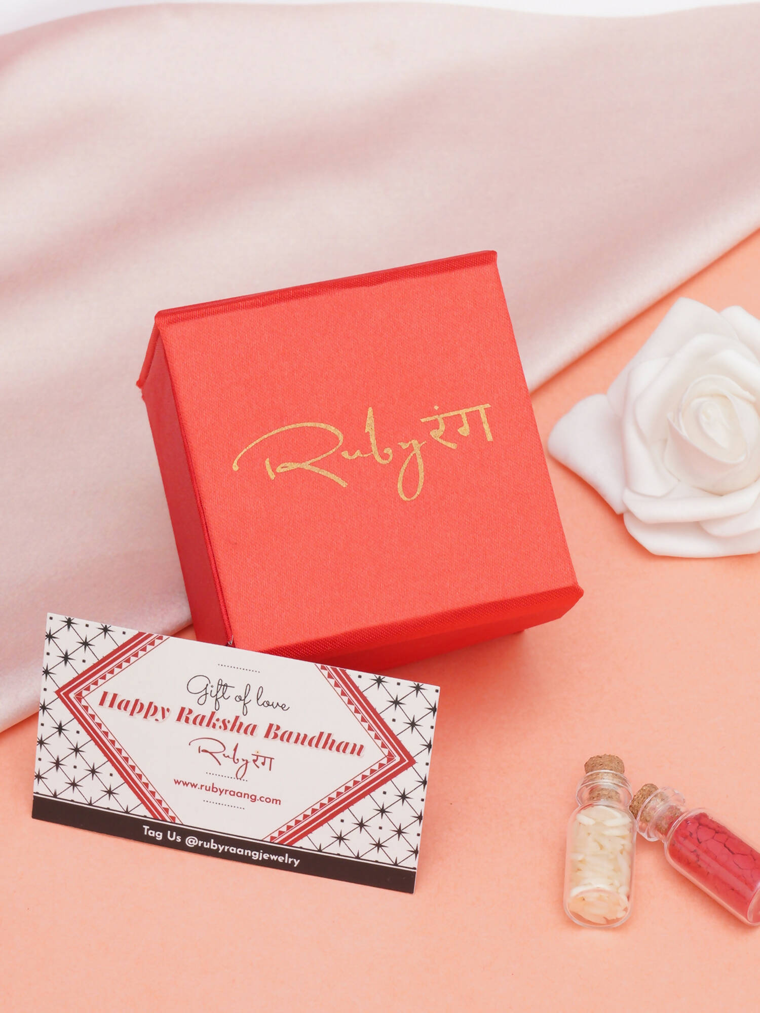 Designer kundan Rakhi - Ruby Raang - Distacart