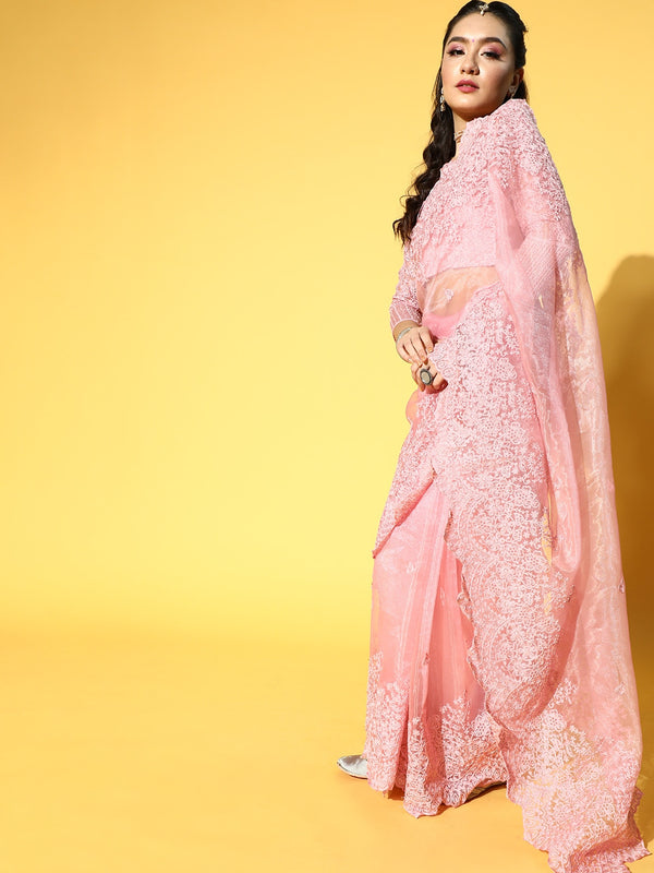 Mitera Ethnic Motifs Saree with Embroidered Border - Distacart