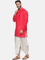 Thumbnail for Sethukrishna Men Rose Kurta with Dhoti Pants - Distacart