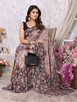 Thumbnail for Kalini Floral Printed Poly Georgette Saree - Distacart