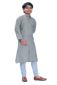 Thumbnail for DEIANA'S Casual Designer Kurta Pyjama Set For Boys And kids (Dark Grey) - Distacart