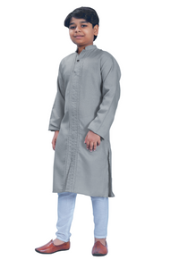 Thumbnail for DEIANA'S Casual Designer Kurta Pyjama Set For Boys And kids (Dark Grey) - Distacart