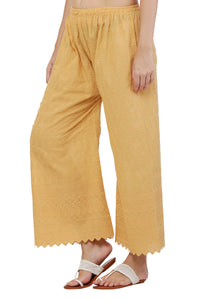 Thumbnail for PAVONINE Beige Color Full Chikankari Cotton Fabric Sharara For Women - Distacart