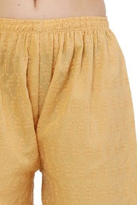 Thumbnail for PAVONINE Beige Color Full Chikankari Cotton Fabric Sharara For Women - Distacart