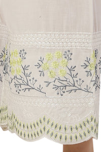 Thumbnail for PAVONINE Lemon Color Hem Half Chikankari Cotton Fabric Sharara For Women - Distacart