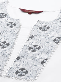 Thumbnail for Sangria Floral Yoke Design Regular Gotta Patti Kurta with Palazzos - Distacart