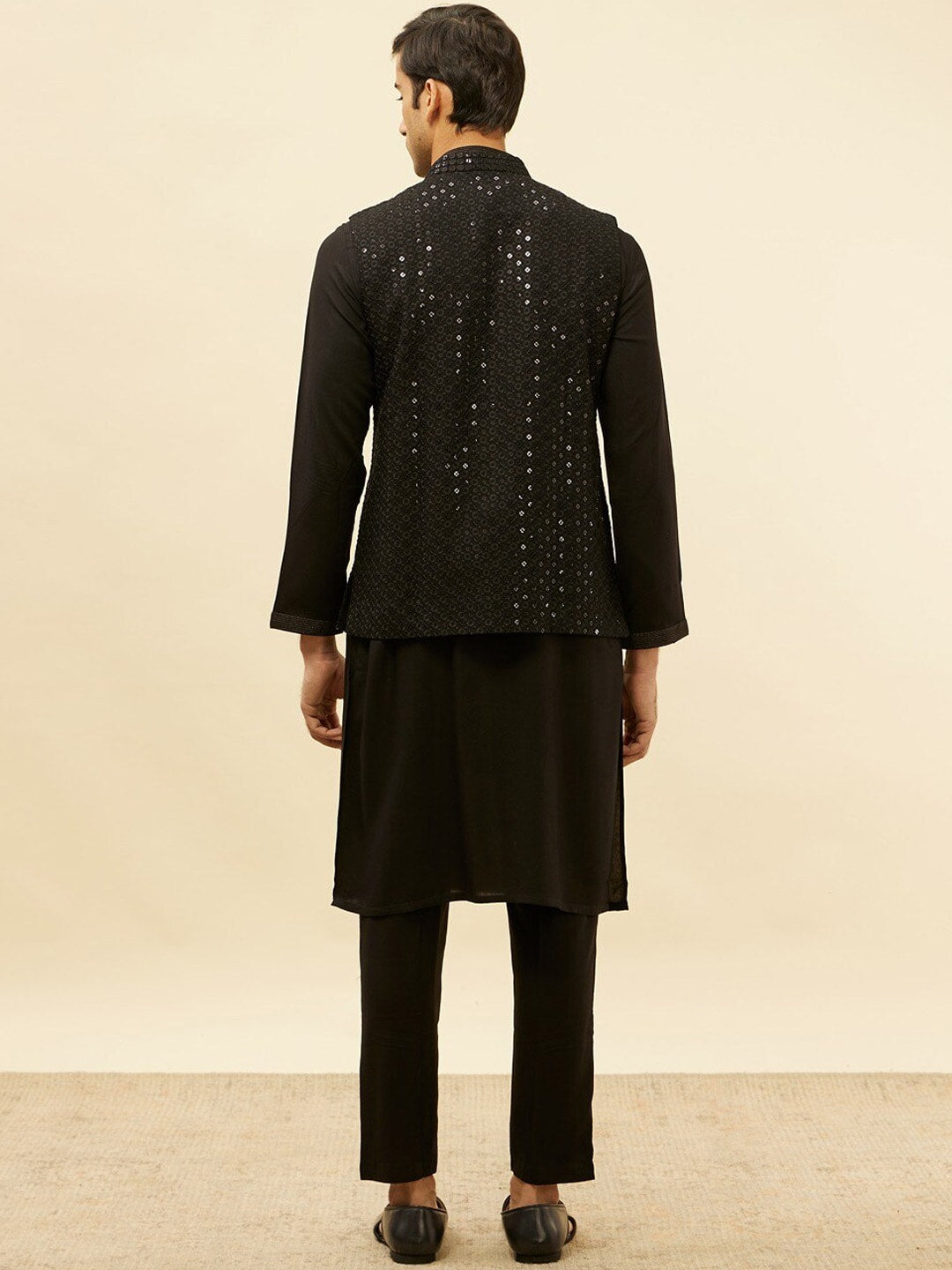 Manyavar Regular Kurta and Trousers With Nehru Jacket - Distacart
