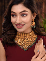 Thumbnail for Saraf RS Jewellery Gold-Plated Stone-Studded Jewellery Set - Distacart