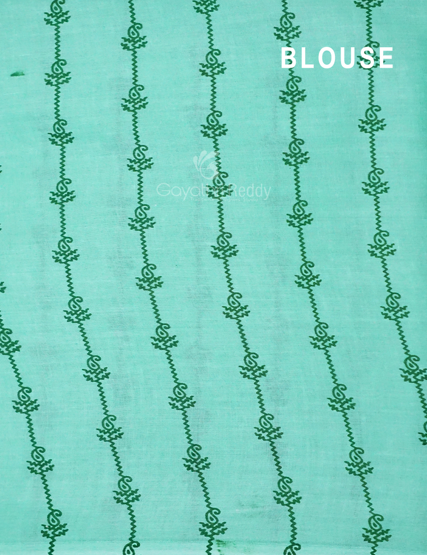 Black Colour Block Print Pure Mulmul Cotton Saree By Gayathri Reddy Designer Studio - Distacart