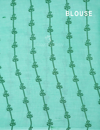 Thumbnail for Black Colour Block Print Pure Mulmul Cotton Saree By Gayathri Reddy Designer Studio - Distacart