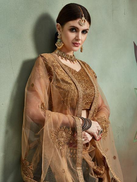 Myra Black Soft Net Heavy Embroidered Lehenga - Distacart