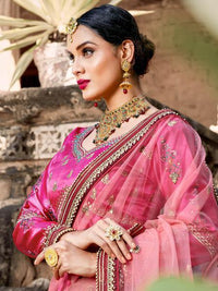 Thumbnail for Myra Skyblue Embroidered Lehenga - Distacart