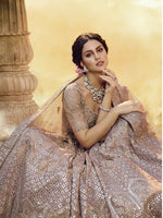 Thumbnail for Myra Onion Heavy Embroidered crepe Lehenga - Distacart