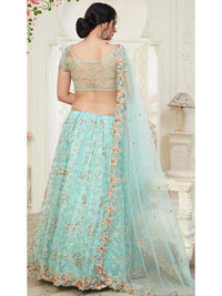 Thumbnail for Baby Blue Heavy Embroidered Net