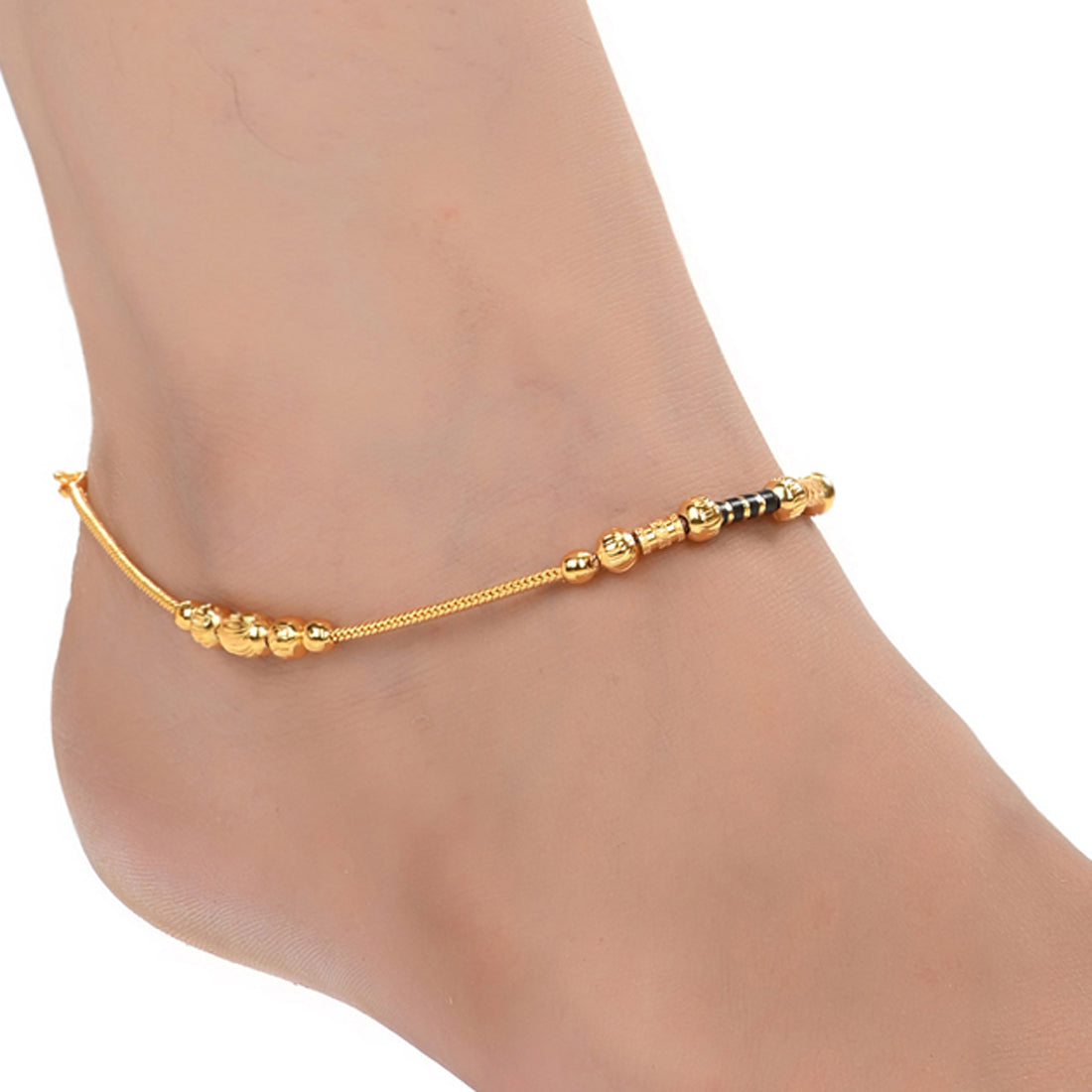 AanyaCentric Gold Plated Traditional Anklets Payal - Classic and Stylish for Women and Girls - Distacart