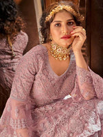 Thumbnail for Myra Lilac Heavy Embroidered Gharara