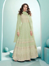 Thumbnail for Myra Pista Georgette Embroidered Anarkali Suit