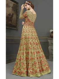 Thumbnail for Myra Green Soft Net Embroidered Handwork Gown Style Suit