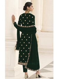 Thumbnail for Myra Deep Green Jacket style Heavy Embroidered