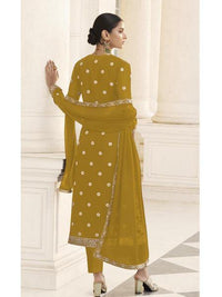 Thumbnail for Myra Mustard Yellow Jacket style Heavy Embroidered