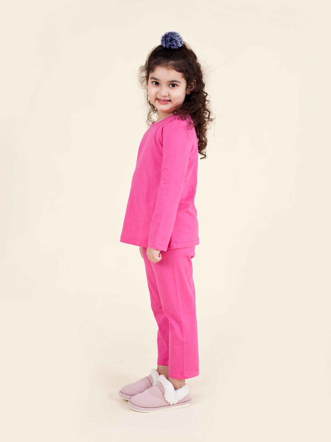 Girls Navy Blue Pink Pack Of 2 Night Suit - Mini Marvels - Distacart