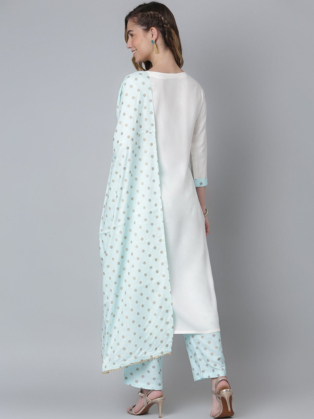 Khushal K Women Kurta with Palazzos & Dupatta - Distacart