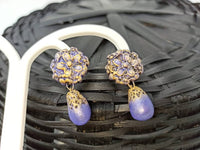Thumbnail for Terracotta Flower Stud With Waterdrop Earrings