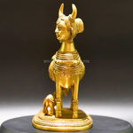 Thumbnail for Brass Kamadhenu with Calf Idol - Divine Source of Fulfillment and Nourishment - 4