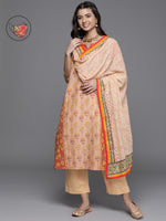 Thumbnail for Biba Women Red Floral Printed Regular Pure Cotton Kurta with Palazzos & With Dupatta - Distacart