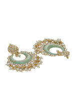 Thumbnail for Shoshaa Sea Green & Gold-Plated Classic Chandbalis - Distacart