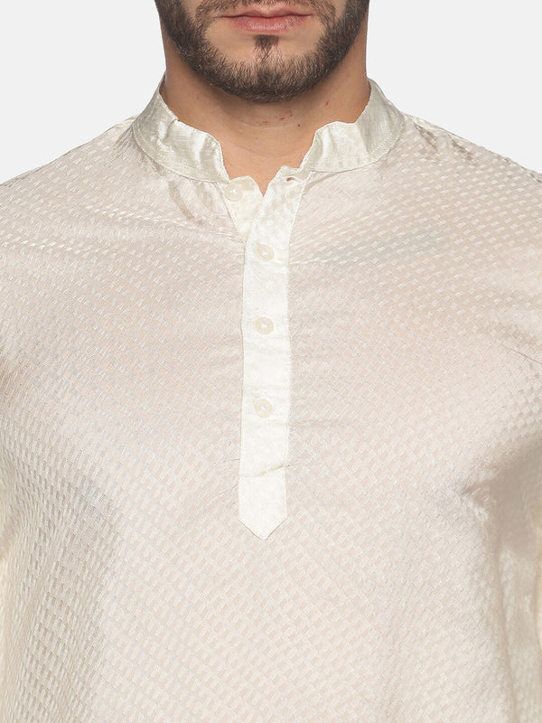 Sethukrishna Mens Off-White Kurta with Pyjamas - Distacart