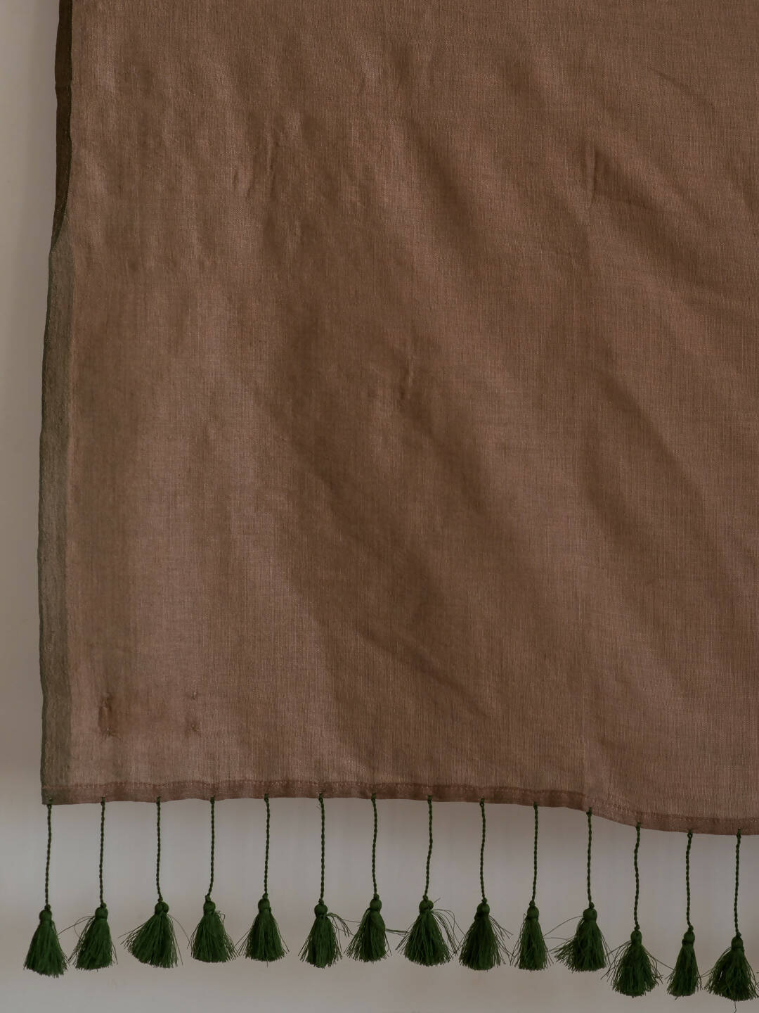 Suta Taupe Solid Cotton Blend Saree - Distacart