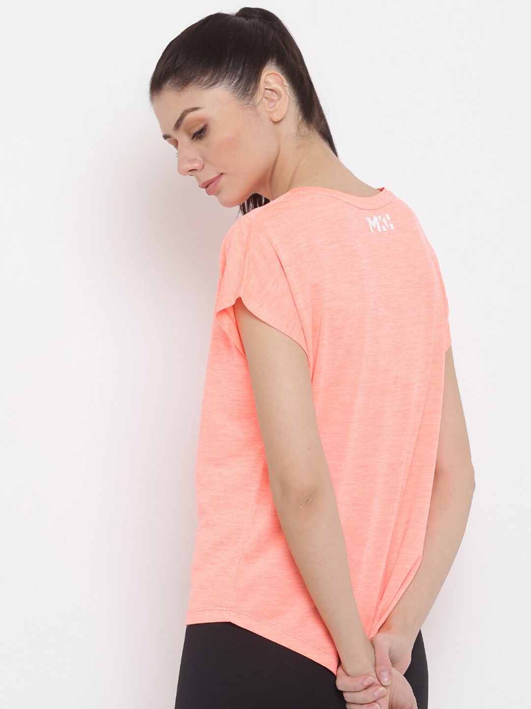 MKH Women Orange Dri-FIT Sports T-shirt - Distacart