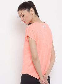 Thumbnail for MKH Women Orange Dri-FIT Sports T-shirt - Distacart